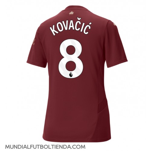 Camiseta Manchester City Mateo Kovacic #8 Tercera Equipación Replica 2024-25 para mujer mangas cortas